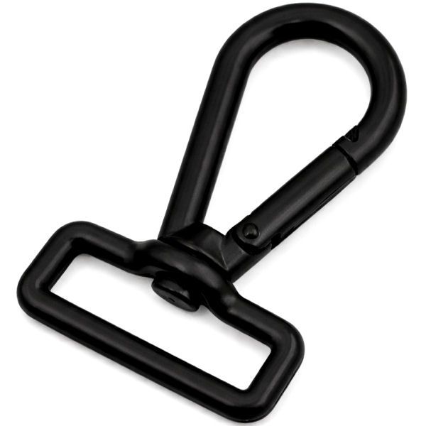 STAHL-Karabinerhaken 40 mm | BLACK LINE seidenmatt schwarz