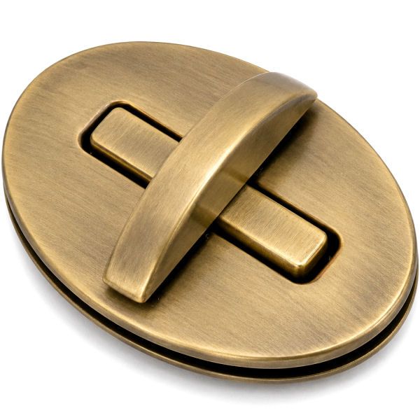 DESIGN Drehverschluss 66x41mm | altmessing