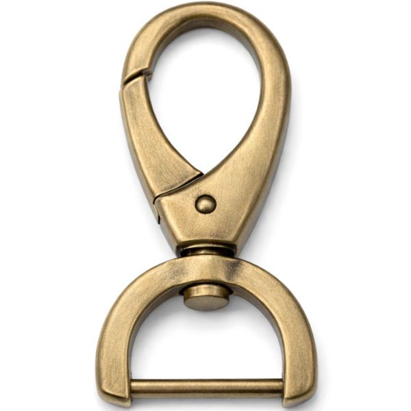 DESIGN-Karabinerhaken 20 mm | altmessing