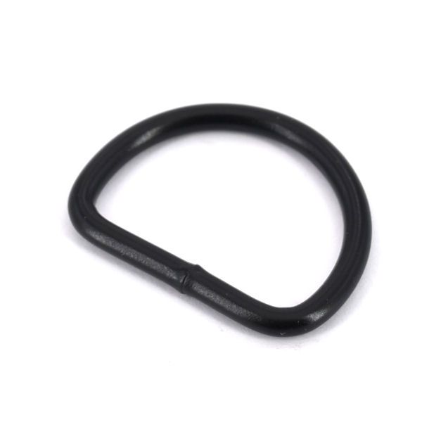DESIGN-D-Ring 25 mm | BLACK LINE seidenmatt schwarz