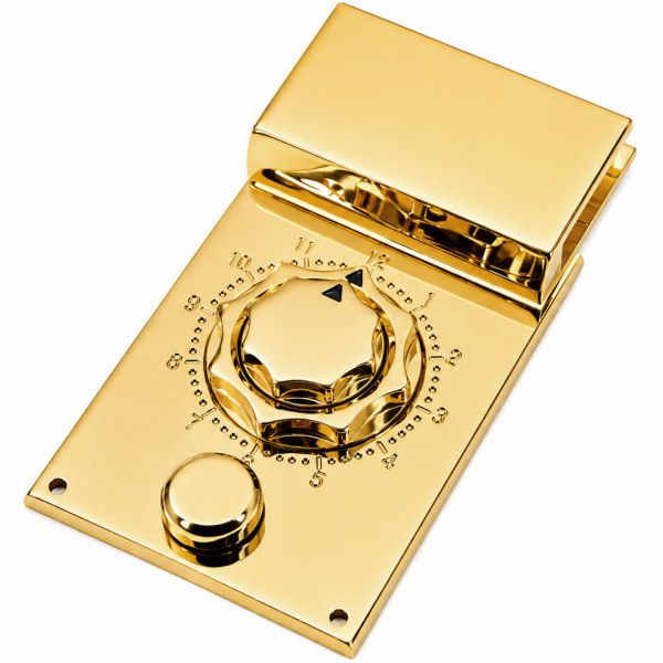 PREMIUM-Mappenschloss CHRONOS | vergoldet 24 kt