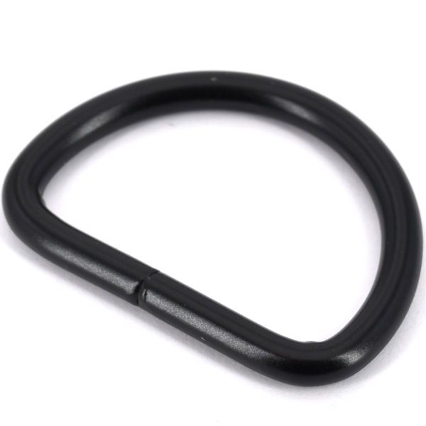DESIGN-D-Ring 40 mm | BLACK LINE seidenmatt schwarz