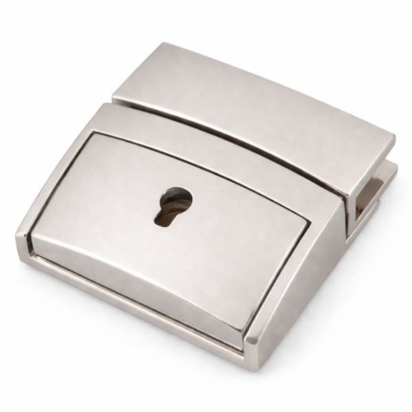 Steckschloss, massiv | nickel matt