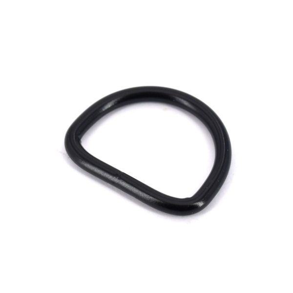DESIGN-D-Ring 20 mm | BLACK LINE seidenmatt schwarz