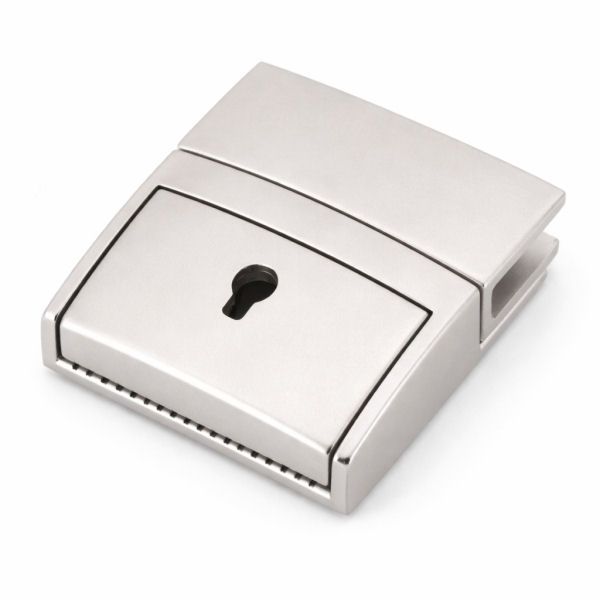 Steckschloss, massiv | nickel matt