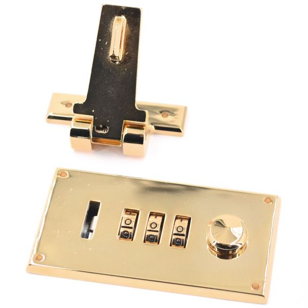 PREMIUM-Zahlenschloss | vergoldet 24 kt