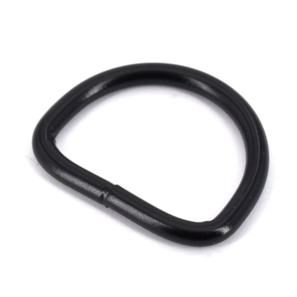 DESIGN-D-Ring 30 mm | BLACK LINE seidenmatt schwarz