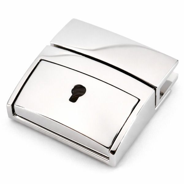 Steckschloss, massiv | nickel pol.