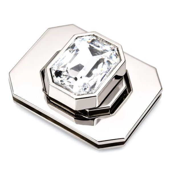 Drehverschluss KRISTALL 50x39mm | nickel pol.