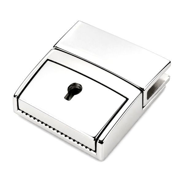 Steckschloss, massiv | nickel pol.