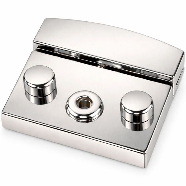 XXL Mappenschloss, massiv | nickel pol.